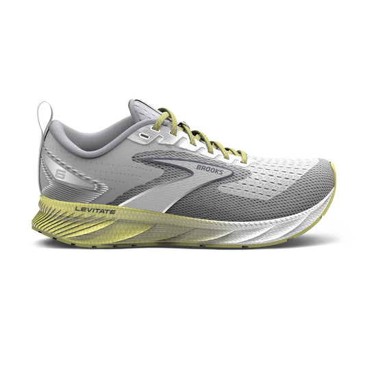 Brooks Levitate 6 - White/Oyster/Yellow (D)